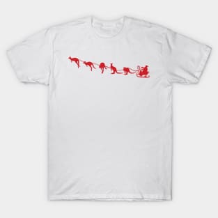 Santa Down Under Kangaroos T-Shirt